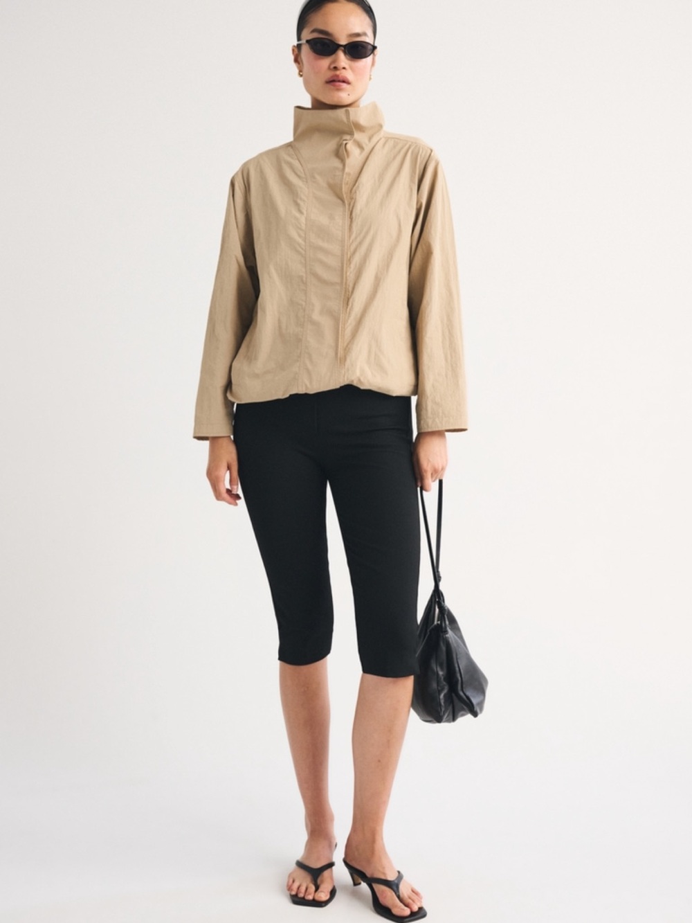 NWT Abercrombie Nylon Mock Neck Jacket